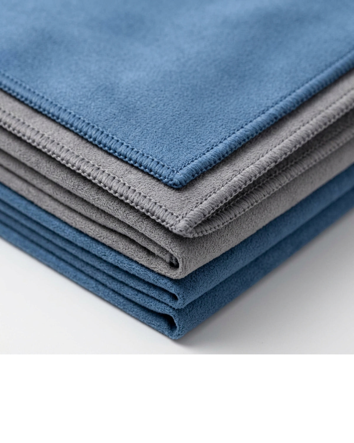 Gelxo Suede Microfiber Automotive Glass Cloth Set of 6 Blue Gray - Detail view