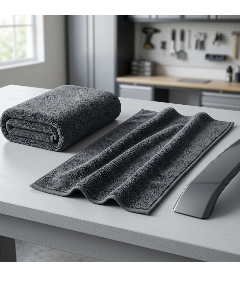 Gelxo Twisted Loop Microfiber Car Drying Towel Set of 2 Graphite - Lifestyle view